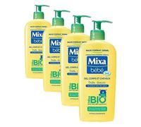 Mixa Bébé Gel 2 en 1 corps et cheveux Bio 300ml (Lot de 4)