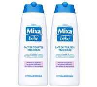 Mixa Bébé Lait de Toilette Très Doux 250 ml - Lot de 2