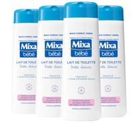 Mixa Bébé Lait Toilette Très Doux Peaux Délicates Lot de 4 x 300ml