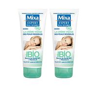 Mixa Crème Visage Bio – Peaux sensibles – 2 x 100 ml