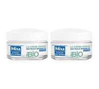 Mixa BIO - La Crème Visage Des Peaux Sensibles Anti-Âge - 50 ml - Lot de 2