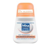 MIXA - Déodorant Roll-On Anti-Transpirant 48H, Protection Douce et Tolérance Optimale - Le Lot De 3