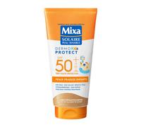 Mixa Solaire Peau Sensible - Lait Soin Solaire Très Haute Protection SPF50+ UVA, UVA longs, UVB - Peaux Fragiles Enfants - Résistant à l'Eau - Anti-Sable - Hypoallergénique, Sans Parfum - 175ml