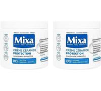 Mixa Expert Peau Sensible - Crème Céramide Protection - Anti-Sécheresse Sévère - Peaux Très Sèches et Fragilisées - Visage, Corps, Mains - Hypoallergénique - Sans Parfum - 400ml - Lot de 2