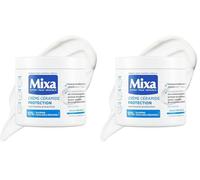 Mixa Expert Peau Sensible - Crème Céramide Protection - Anti-Sécheresse Sévère - Peaux Très Sèches et Fragilisées - Visage, Corps, Mains - Hypoallergénique - Sans Parfum - 400ml (Lot de 2)