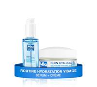 Mixa Expert Peau Sensible - Hyalurogel de routine - Booster Hydratation Répulpant 24 heures - Acide Hyaluronique Pur, Vitamine B3 + B5, Sérum + Soin