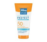 Mixa Solaire Peau Sensible - Crème Solaire Invisible à l'Acide Hyaluronique - Haute Protection SFP50 UVA, UVA longs, UVB - Peaux Sensibles et Déshydratées - Visage et Cou - Hypoallergénique - 50 ml