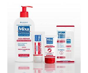 Mixa Intensif Peaux Sèches - Coffret - Routine Réparatrice Cica Soin Corps Panthénol - Lait Corps, Crème Corps, Stick Lèvres, Crème Mains - Mes Essentiels Hiver - Hypoallergénique