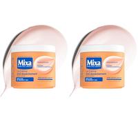 MIXA - La Crème Anti-Dessèchement Multi-Usages - Hydratation 48H & Apaisement - Huiles 100% Végétales (Karité, Amande Douce, Soja) - Peaux Sèches et Sensibles - 400ml (Lot de 2)