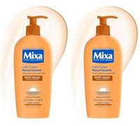 MIXA - Lait Corps Nourrissant Effet Soleil - Autobronzant Progressif & Nutrition - Beurre de Karité & Huile d’Abricot - Peaux Mates - 250ml (Lot de 2)
