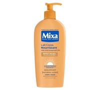 MIXA - Lait Corps Nourrissant Effet Soleil - Hâle Doré Progressif & Nutrition 24H - Beurre de Karité & Huile d’Abricot - Peaux Claires - 250ml