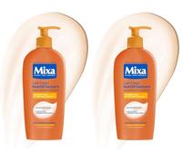 MIXA - Lait Corps Nutritif Satinant - Nutrition Intense & Éclat Naturel - Huile & Beurre de Karité Végétal - Peaux Mates à Foncées, Sèches et Sensibles - 400ml (Lot de 2)
