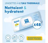 Mixa Lingettes bébé à l'eau thermale – Hypoallergéniques – Lot 4 x 48