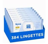 Lot 8x48 Lingettes bébé eau minérale - Lingettes nettoyantes et protectrices - Paquet de lingettes bébé