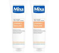 Mixa - Nettoyant Confort Anti-Teint Terne à la Vitamine C et au Squalane - Peaux au Teint Terne et Irrégulier - Soin du Visage Hydratant Protecteur - Démaquillant Doux - 150 ml (Lot de 2)