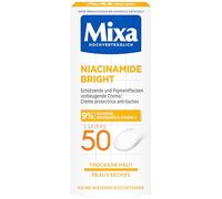 Mixa Niacinamide Bright Crème protectrice et préventive contre les taches pigmentaires SPF 50 Crème anti-taches pigmentaires pour peaux sèches Niacinamide Bright Hypoallergénique 50 ml