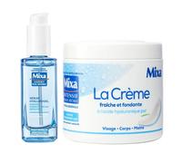 Mixa Expert Peau Sensible - Coffret Routine 2 Produits à l’Acide Hyaluronique Pur - Sérum Hyalurogel 30ml + La Crème Fraîche et Fondante 400ml - Visage & Corps - Hydratation 24h - Hypoallergénique