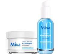 Mixa Routine Sérum & Crème Hydratante Visage Hyalurogel Acide Hyaluronique | Sérum et gel-crème hydratants, Action repulpante anti-ridules, Vitamines B3 et B5, Gamme Mixa Hyalurogel