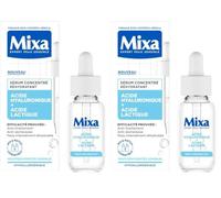 Mixa - Sérum Concentré Réhydratant - Pour Peaux Déshydratées et Sensibles - Enrichi en Acide Hyaluronique et Lactique - 30 ml (Lot de 2)
