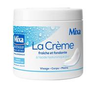 MIXA - Soin Hydratant 24h pour Peaux Sèches et Sensibles, Crème Réparatrice Multi-usages (Pot 400mL) - Le Lot De 3