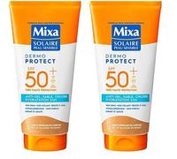 Mixa Solaire Peau Sensible - Lait Soin Solaire Très Haute Protection SPF 50+ UVA, UVA longs, UVB - Anti-Sel, Sable et Chlore - Hydratation 24H - Résistant à l'Eau - Hypoallergénique - 175ml (Lot de 2)