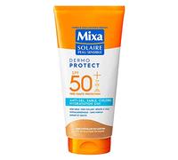 Mixa Solaire Peau Sensible - Lait Soin Solaire Très Haute Protection SPF 50+ UVA, UVA longs, UVB - Anti-Sel, Sable et Chlore - Hydratation 24H - Résistant à l'Eau - Hypoallergénique - 175ml
