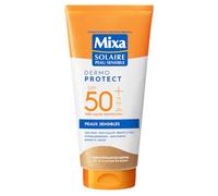 Mixa Solaire Peau Sensible - Lait Solaire Très Haute Protection SPF50+ UVA, UVA longs, UVB - Peaux Allergiques au Soleil - Résistant à l'Eau - Hypoallergénique, Sans Parfum - 175ml