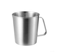 Mixabloem Bouilloire graduée en acier inoxydable de 473,6 g, marquages de volume transparents, pot de mesure multifonction, outil pour liquides et produits secs (1500 ml)
