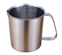 Mixabloem Bouilloire graduée en acier inoxydable de 473,6 g, marquages de volume transparents, pot de mesure multifonction, outil pour liquides et produits secs (2 000 ml)