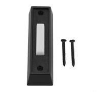 Mixabloem Bouton de sonnette filaire lumineux avec indicateur LED, carillon de porte mural pour systèmes électriques DC 12-24 V, construction ABS, 7,2 x 2,2 x 1,5 cm