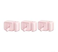 Mixabloem Clips de rangement de câbles auto-adhésifs pour cordons de charge, écouteurs USB, en matériau ABS, compact, 4 x 3 x 3 cm, pour une installation au bureau et à la maison (rose)