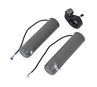 Mixabloem Paire de poignées de guidon grises avec clignotants LED pour trottinette Xiaomi 4 Pro Plus Max, housses légères en ABS, visibilité améliorée, accessoires de sécurité