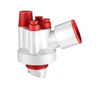 Mixabloem Répartiteur de vidange de cuisine en ABS à 5 ports avec design à double joint et géométrie de canal d'écoulement de 90 degrés, avec purificateur d'eau pour lave-vaisselle et drains de