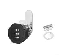 Mixabloem Serrure à combinaison à 3 chiffres pour placard, tiroir, armoire, caravane et bateau - Serrure à mot de passe en alliage de zinc avec diamètre de montage de 19 mm, épaisseur de porte