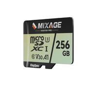 MIXAGE Carte MicroSDXC 256Go UHS-I U3/V30/C10/A1-100Mo/s Lecture, 65Mo/s Écriture, 4K UHD - Compatible Smartphones, Consoles Gaming, Caméra Sport & Sécurité