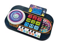 VTech Junior DJ Mix, Console DJ pour Enfants, Bouton d'enregistrement, DJ Mix pour Enfants avec Touches du Piano, écran LCD et Plat avec Disque Lumineux, Langue Italienne, Piles incluses, 3-7 Ans
