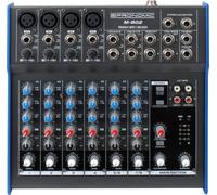 Table de Mixage Pronomic M-802 Live/Studio (4 Canaux Mono XLR/Jack, 2 Canaux Stéréo, EQ 3 Bandes, Alimentation Phantom 48V)