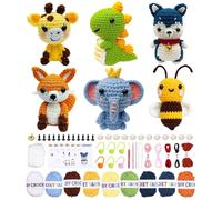 Mixara 6 Pièces Kit Crochet Debutant Complet, Kit De Crochet, Kit Tricot Debutant Adulte, Superbe Cadeau d'Anniversaire, Cadeau De Vacances, Cadeaux Pour Enfants