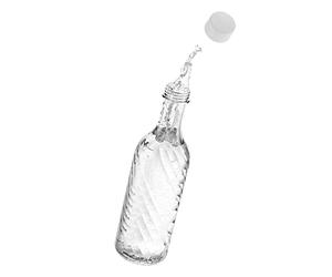 mixcover Bouteille en verre compatible avec le SodaStream Crystal 2.0 - Design unique et 10 % de volume en plus, accessoire pour Soda Stream, carafe en verre, Transparent