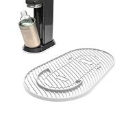 Mixcover Tapis en silicone, égouttoir, dessous de verre compatible avec SodaStream Duo, support anti-gouttes, bac de récupération, bac d'égouttement, bac d'égouttement, en silicone antidérapant