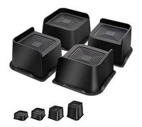 MixDora Lot de 4 rehausseurs de lit robustes en forme de L de 7,6 cm pour canapés, canapés, bureaux