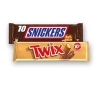 MIXED - Lot de 10 Barres Snickers + 10 Barres Twix - 1Kg