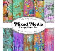 Mixed Media Collage Paper Vol 1: Abstract Collage Scrapbooking Paper, Double Sided Decorative Craft Paper For Junk Journal, Gift Wrapping, Decoupage, Journaling and Card Making, Origami, Premium Colors