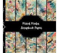 Mixed Media Scrapbook Paper, Abstract Junk Journal Paper, Messy Art Decorative Paper, DIY Projects, Origami, Collage Sheets, Decoupage Paper, 8,5" by 8,5" inches, 10 Designs, Double Sided