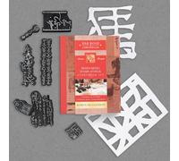 Mixed-media Stamp, Stencil, and Storybook Set Asian Scripts: 7 Premium Art Stamps, 2 Stencil Masks, and 32-page Instruction Booklet; Great for Gel Plate Printing