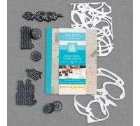 Mixed-Media Stamp, Stencil, and Storybook Set European Scripts: 8 Premium Art Stamps, 2 Stencil Masks, and 32-Page Instruction Booklet; Great for Gel Plate Printing