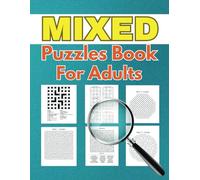 Mixed Puzzles Book For Adults: Exciting activities with mazes, sudoku, word search, crosswords