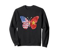 Mixed Vietnamese American Butterfly - Cute Vietnam Roots Sweatshirt