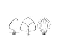 mixer attachments, Accessoires for mixeur, compatibles avec le support à tête inclinable KitchenAid 4,5-5 QT en acier inoxydable K45DH, crochet pétrisseur et batteur à bord plat