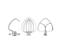 mixer attachments, Compatible avec le batteur sur socle à tête inclinable KitchenAid de 4,5 à 5 pintes, avec fouet à 6 fils, batteur plat et crochet pétrisseur.